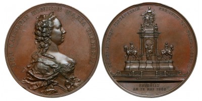 Mária Terézia emlékmű Bécsben emlékérem 1888